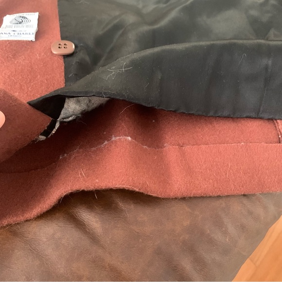 Vintage Diane Charles Brown Wool Full Length Winter Coat - Picture 5 of 16